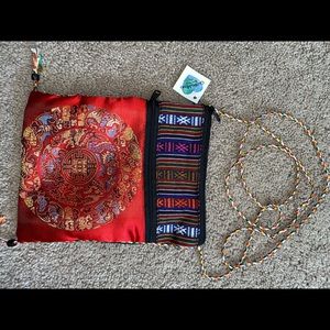 Fair trade cross shoulder purse